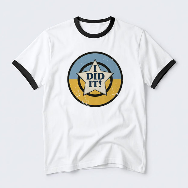 I Did It Geek Retro Ringer T-Shirt