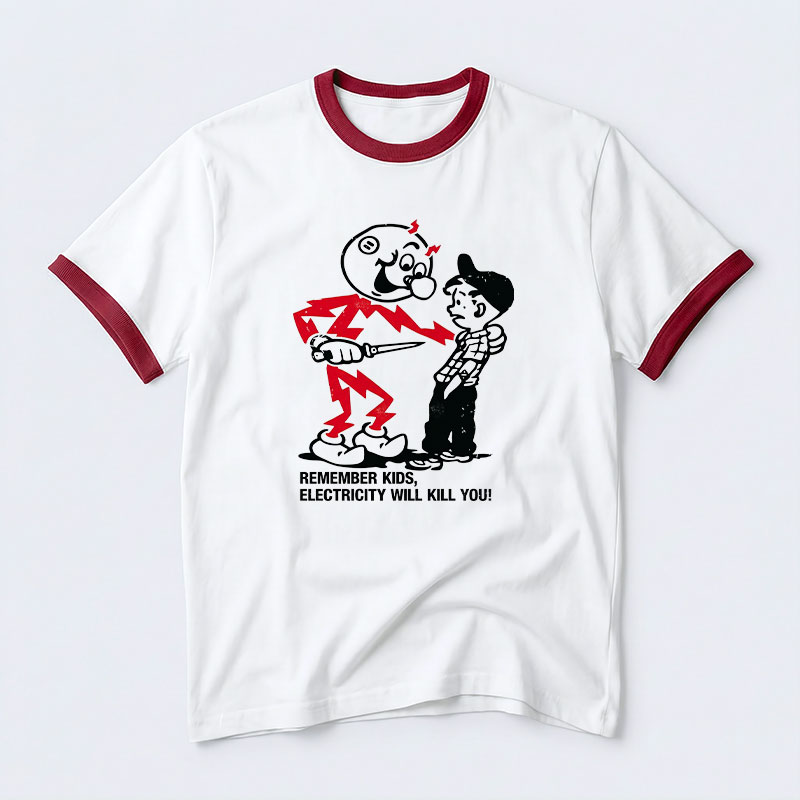 Remember Kids Geek Retro Ringer T-Shirt
