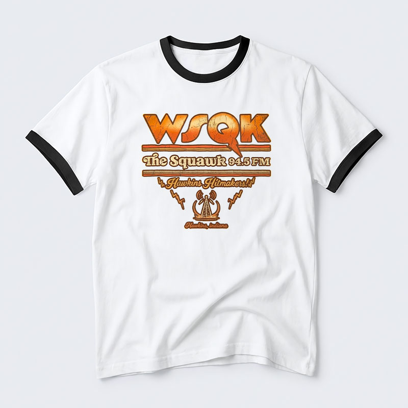 WSQK Geek Retro Ringer T-Shirt
