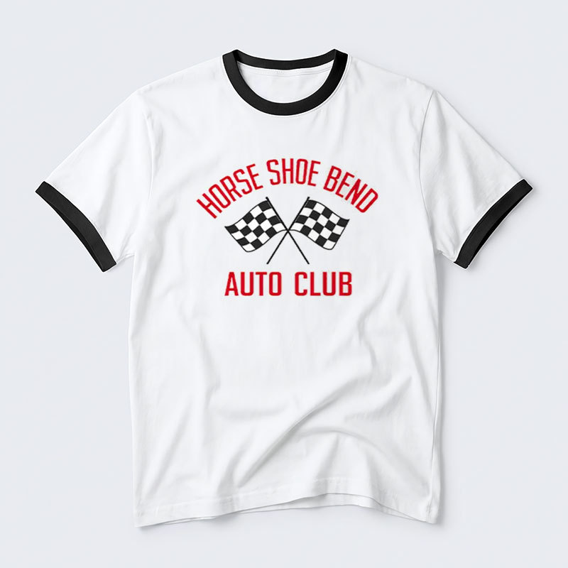 Horse Shoe Beno Auto Club Geek Retro Ringer T-Shirt