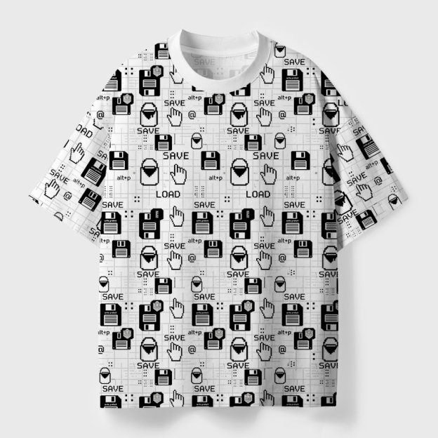 Alt To Save Geek Eco Oversized Graphic Tees