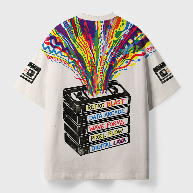 Digital Lava Geek Eco Oversized Graphic Tees