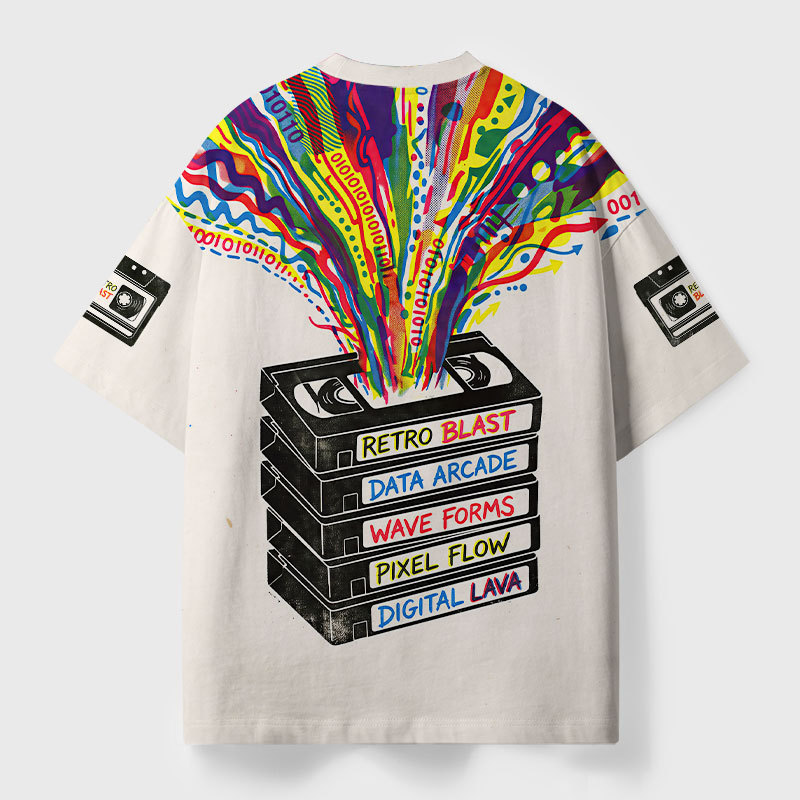 Digital Lava Geek Eco Oversized Graphic Tees