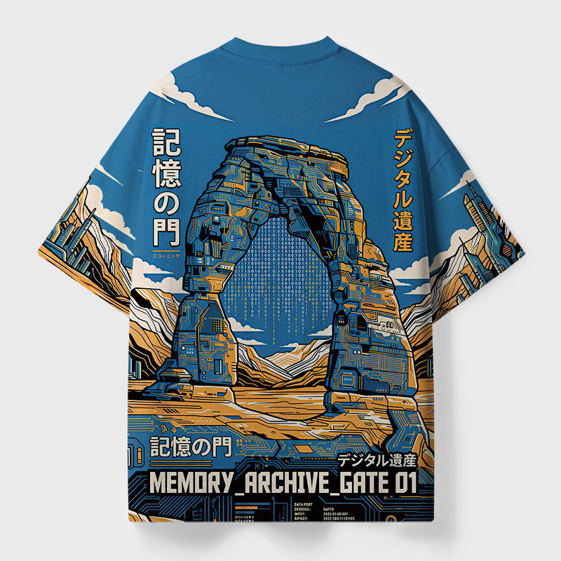 Digital Heritage Portal Geek Eco Oversized Graphic Tees