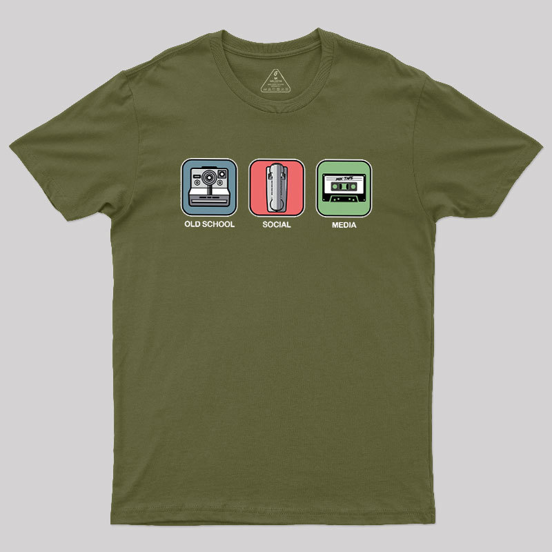 Old School Social Media Geek T-Shirt