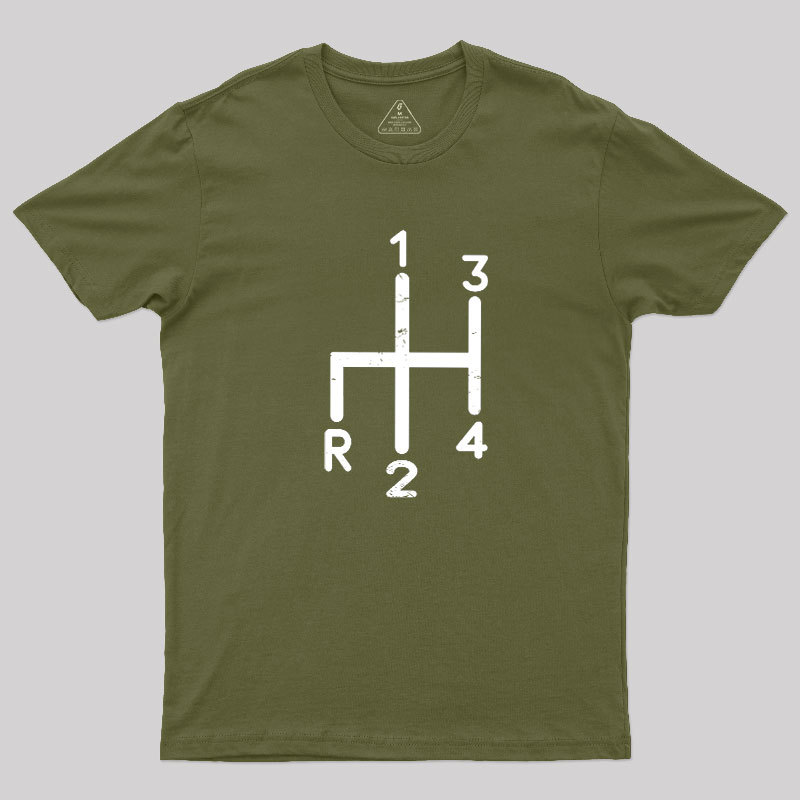 Classic Car Gearstick Geek T-Shirt