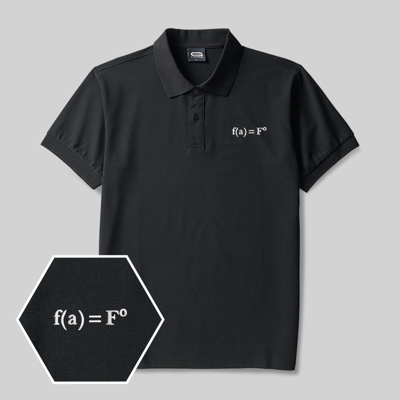 Function of Success Geek Embroidered Polo Shirts