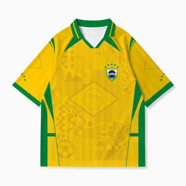 Digital Canarinho Geek Football Jersey