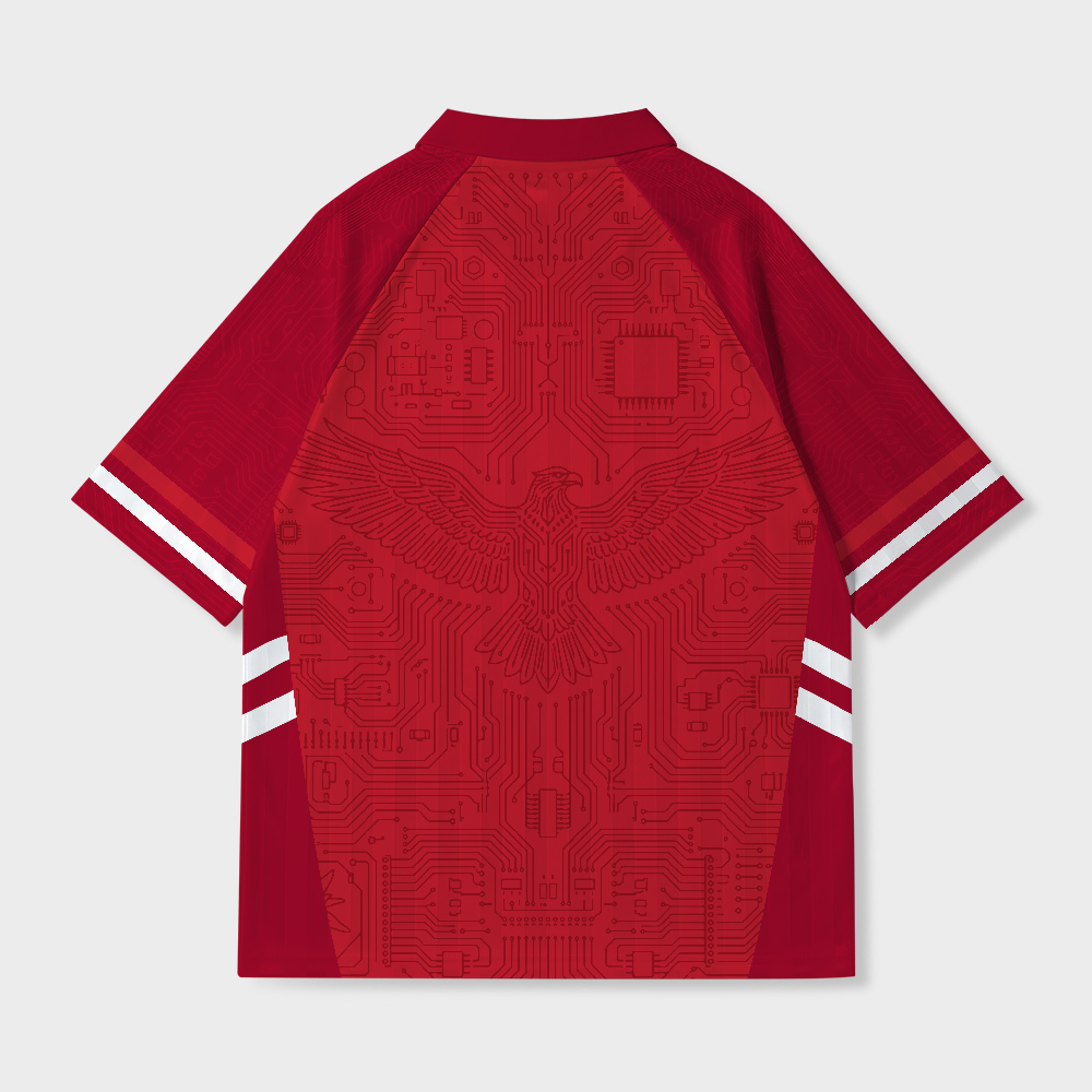 Crimson Wings Geek Football Jersey