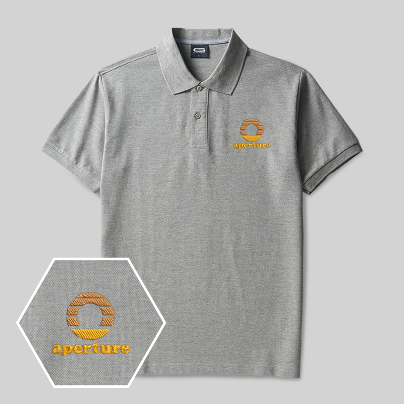 Aperture Geek Embroidered Polo Shirts