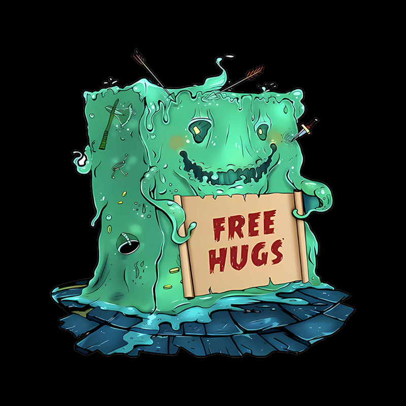 Gelatinous Cube free hugs Geek T-Shirt