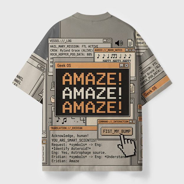 Amaze Geek Eco Oversized Graphic Tees