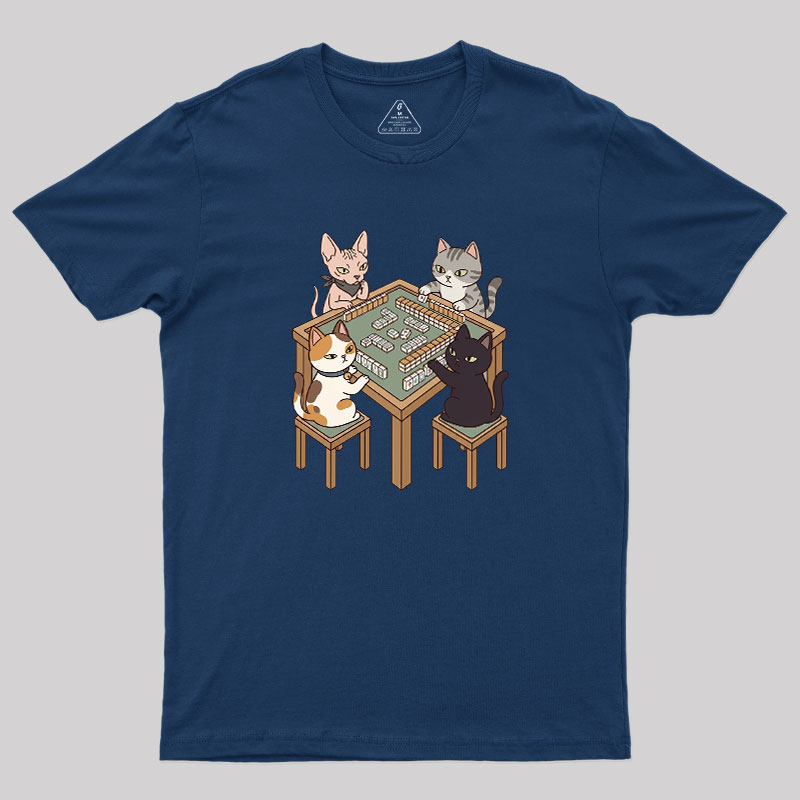 Cat Mahjong Geek T-Shirt