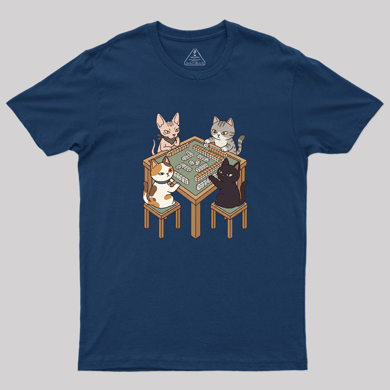 Cat Mahjong Geek T-Shirt