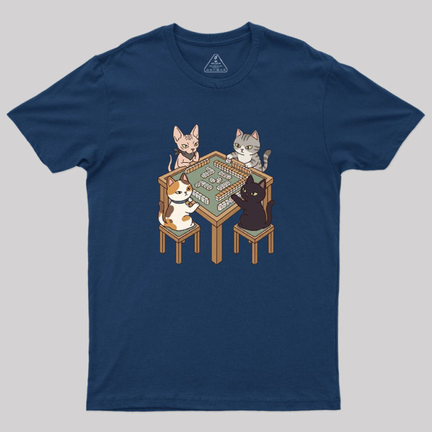 Cat Mahjong Geek T-Shirt
