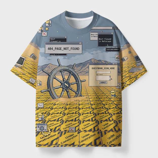 Digital Ruins Geek Eco Oversized Graphic Tees