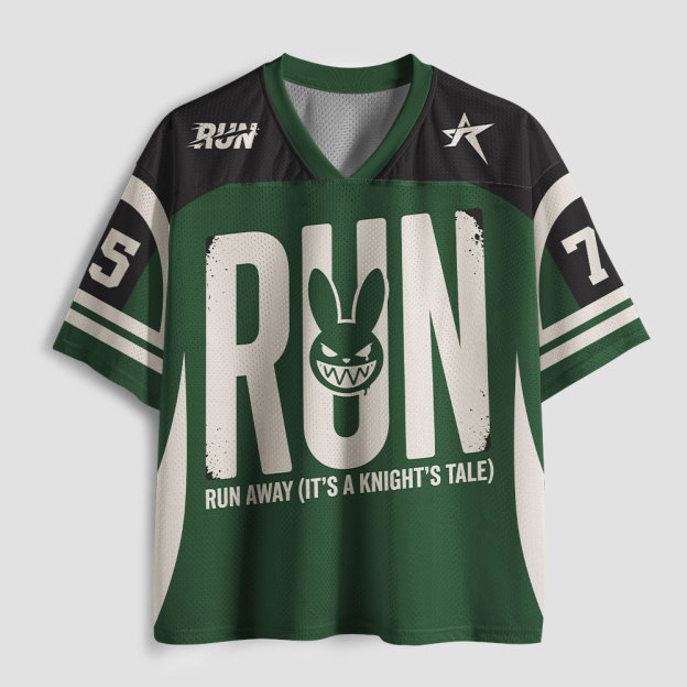Run Away The Killer Rabbit Geek Mesh Jersey
