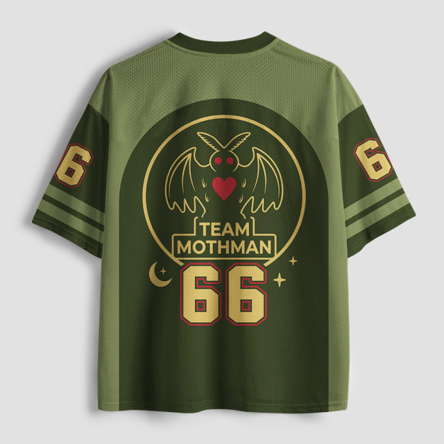 Mothman Believes In You Geek Mesh Jersey