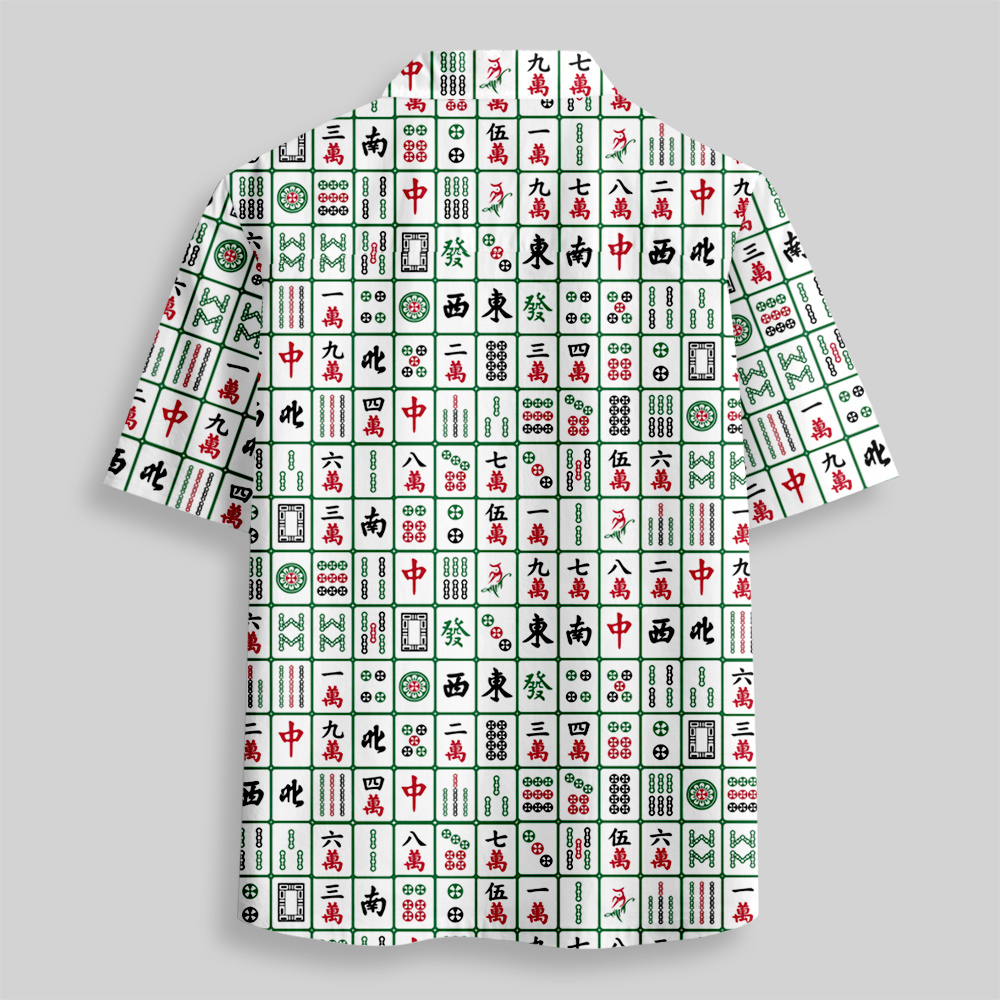 Mahjong Maverick Button Up Pocket Shirt