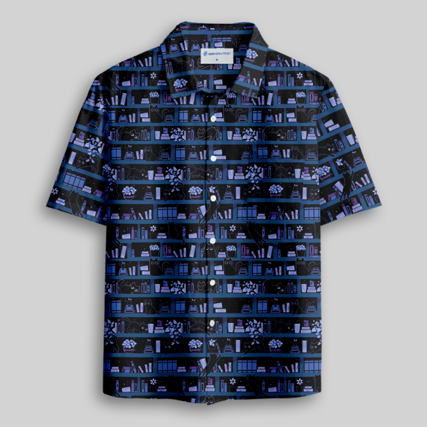 Midnight Catlogue Button Up Pocket Shirt