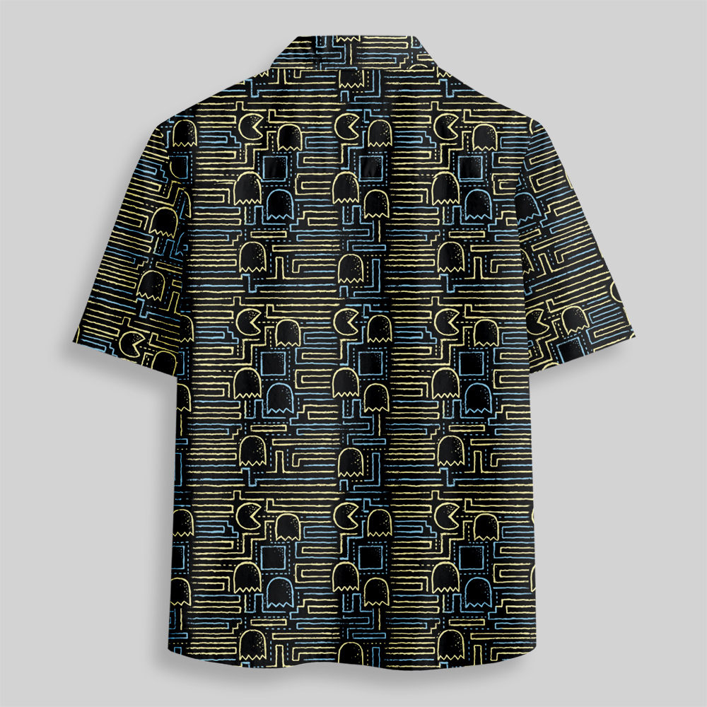 Dot Runner Button Up Pocket Shirt