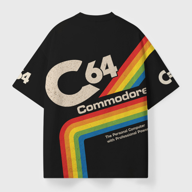 C64 Geek Eco Oversized Graphic Tees