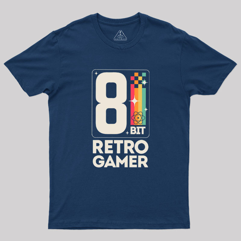 Retro Gamer Pixel 8 Bit Geek T-Shirt