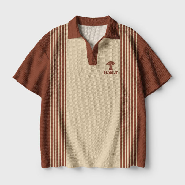 Fungi Fun Guy Funny Geek Crochet Polo Shirt