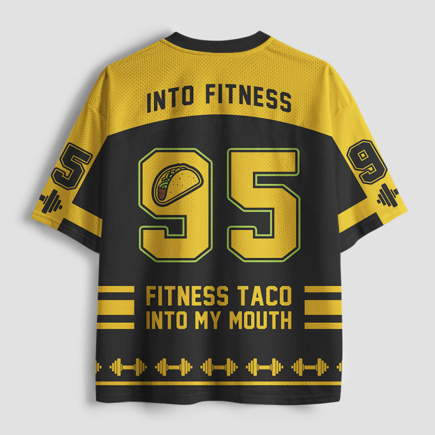 Fitness Taco Into My Mouth Geek Mesh Jersey