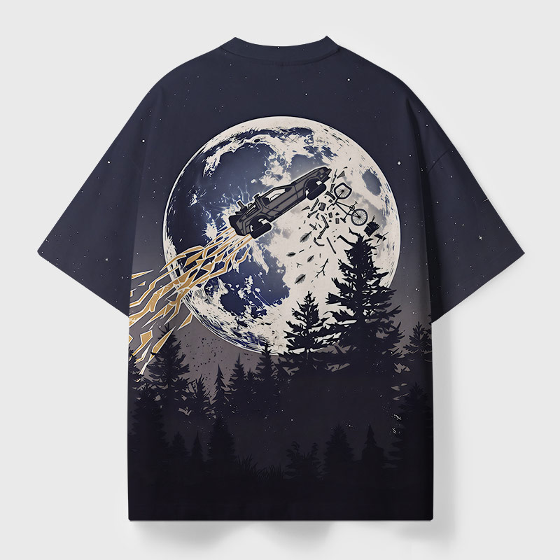 Temporal Collision Geek Eco Oversized Graphic Tees
