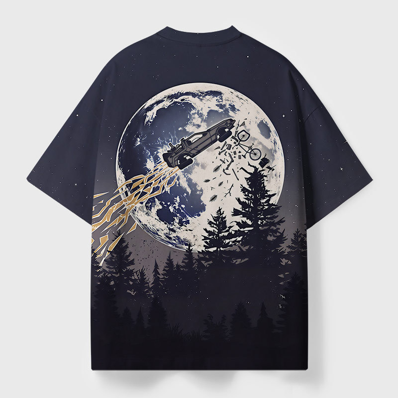 Temporal Collision Geek Eco Oversized Graphic Tees