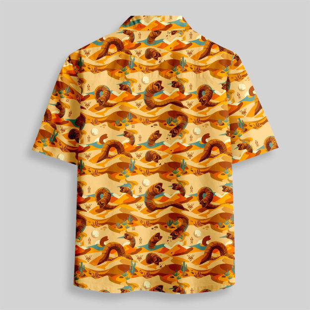 Wasteland Explorer Desert Creature Button Up Pocket Shirt