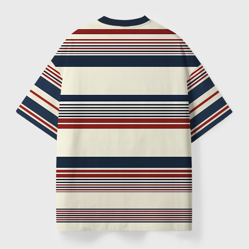 Lee Ho Fooks Restaurant Striped Geek Eco Oversized Graphic Tees