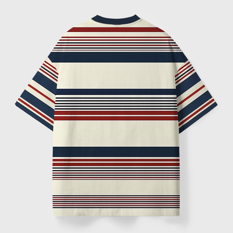 Lee Ho Fooks Restaurant Striped Geek Eco Oversized Graphic Tees