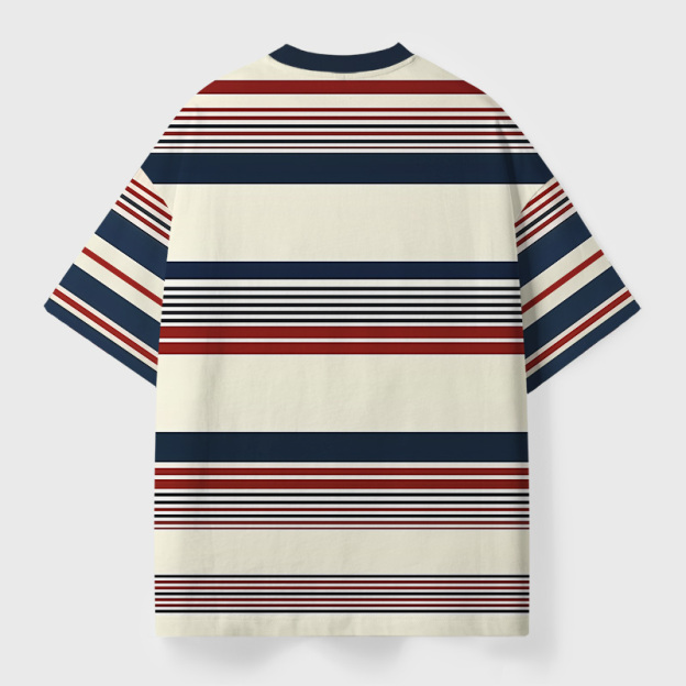 Lee Ho Fooks Restaurant Striped Geek Eco Oversized Graphic Tees