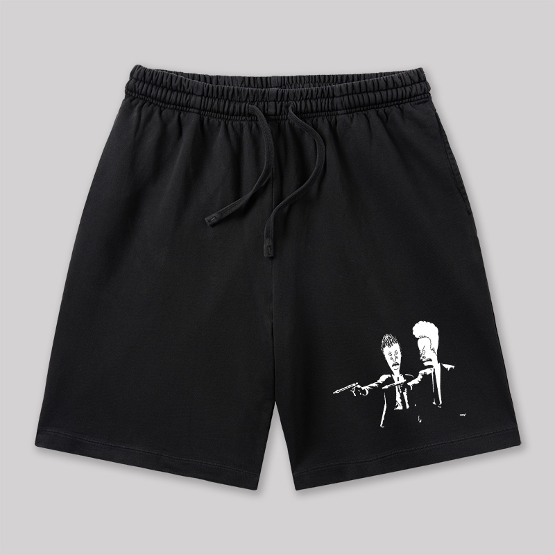Beavis And Butthead Pulp Fiction Geeky Washed Shorts
