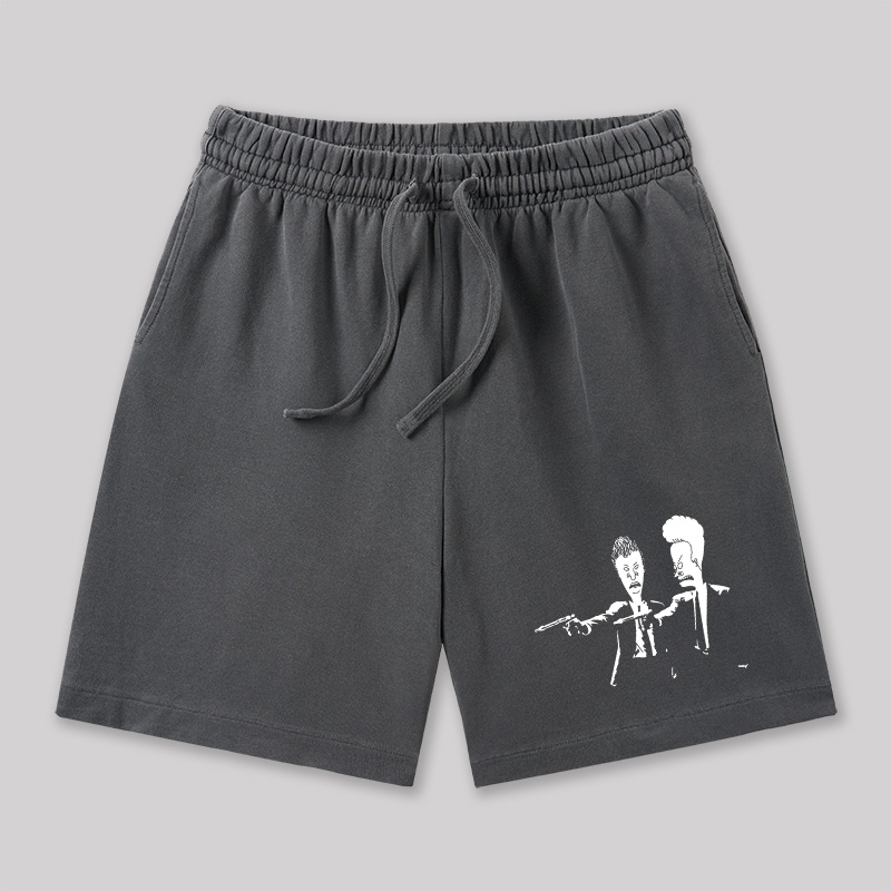 Beavis And Butthead Pulp Fiction Geeky Washed Shorts
