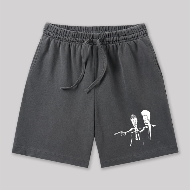 Beavis And Butthead Pulp Fiction Geeky Washed Shorts