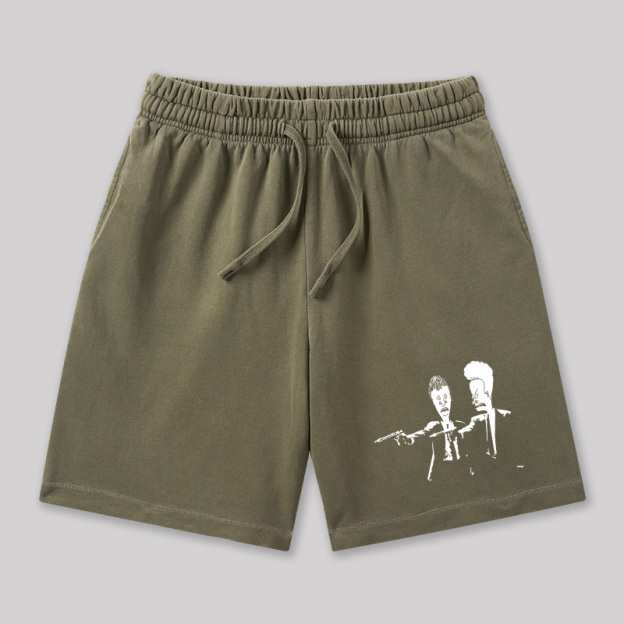 Beavis And Butthead Pulp Fiction Geeky Washed Shorts