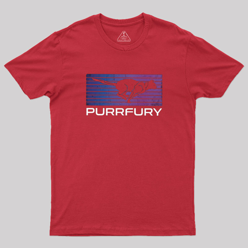 Purrfury Cat Wick Geek T-Shirt