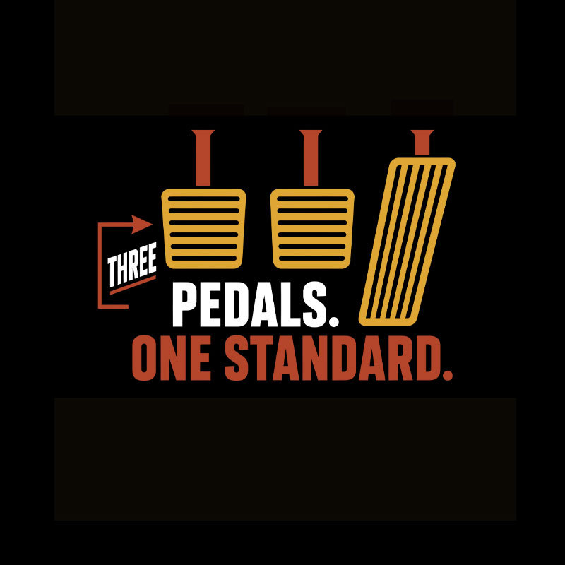 Three Pedals One Standard Geek T-Shirt