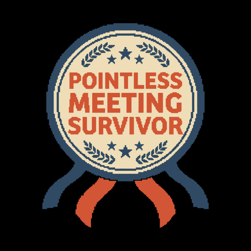Pointless Meeting Survivor Geek T-Shirt