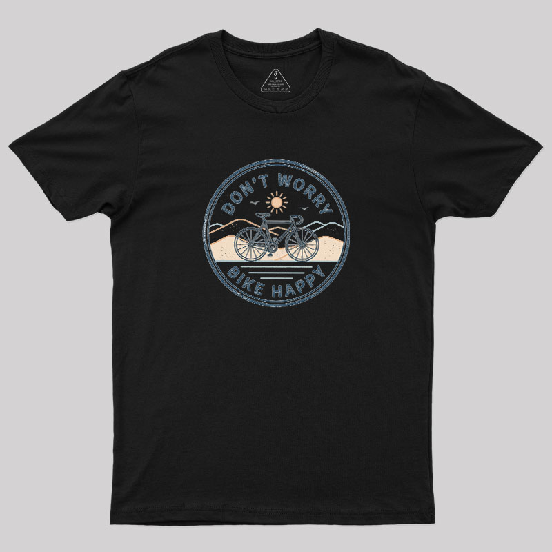 Bike Happy Badge Geek T-Shirt
