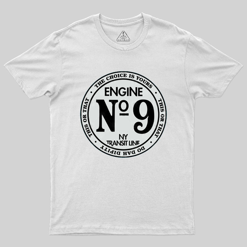 Engine #9 On The New York Transit Line Geek T-Shirt