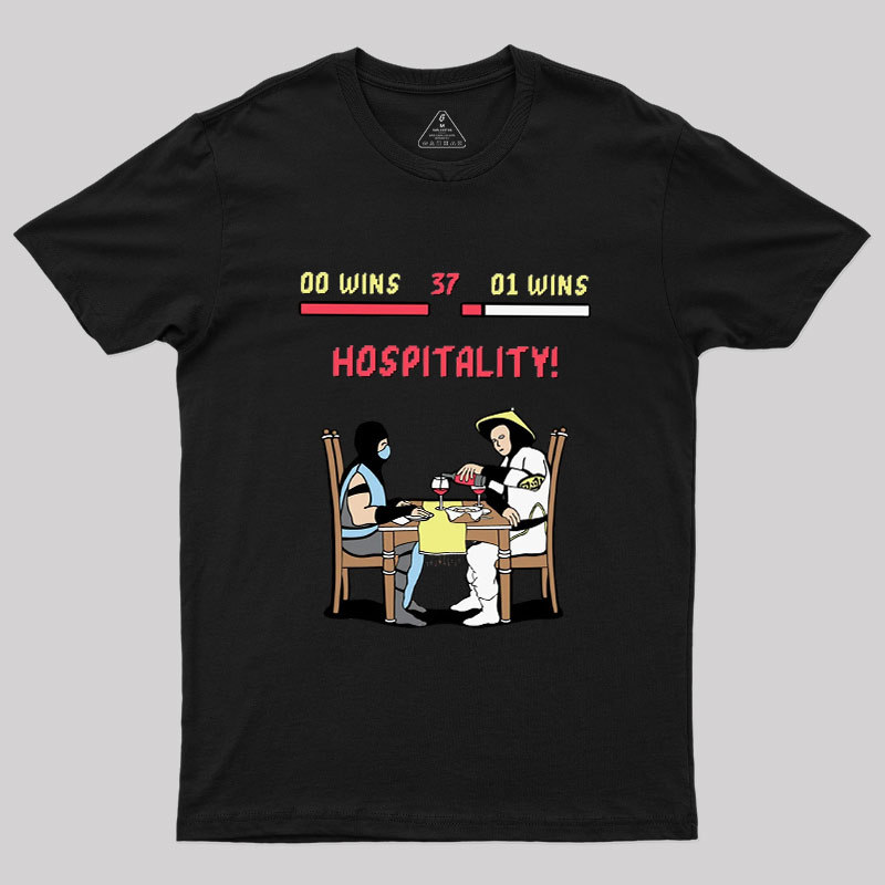 Fighting Game Rivals At Dinner Geek T-Shirt