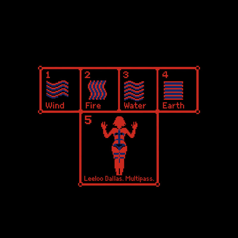 Wind Fire Water Earth Geek T-Shirt