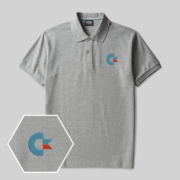 Commodore Geek Embroidered Polo Shirts
