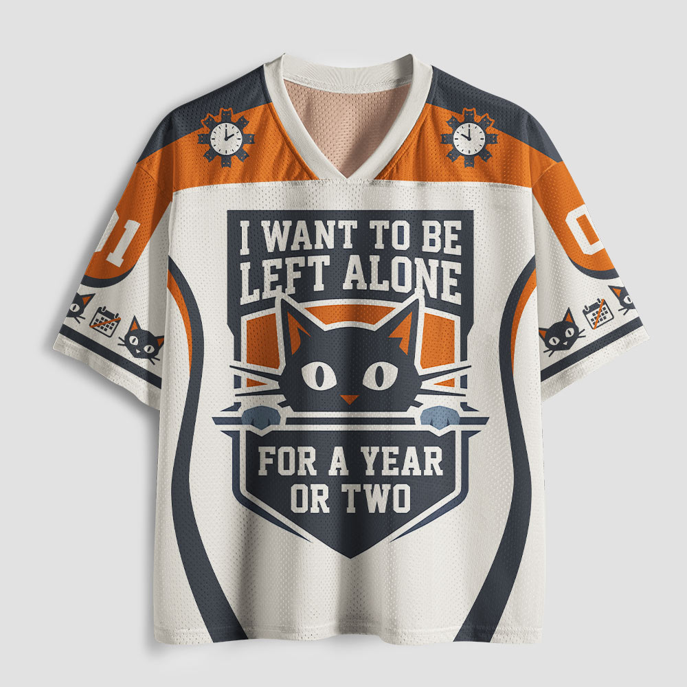 Left Alone Cat Geek Mesh Jersey