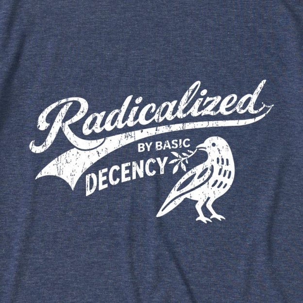 Radicalized By Basic Decency Ultra Soft Heather Tee