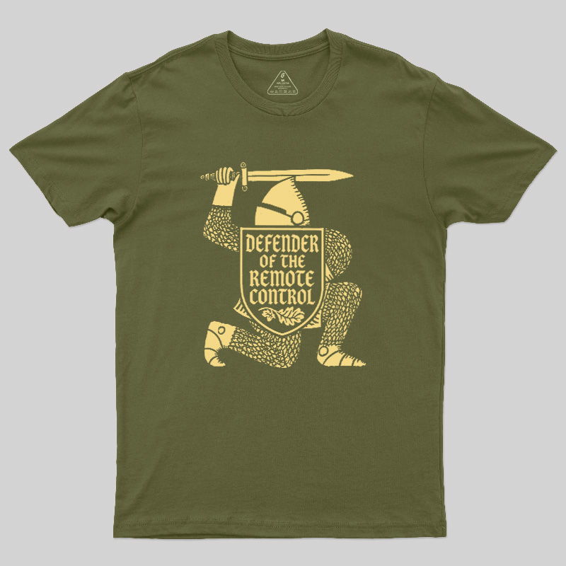 Defender of the Remote Control Geek T-Shirt